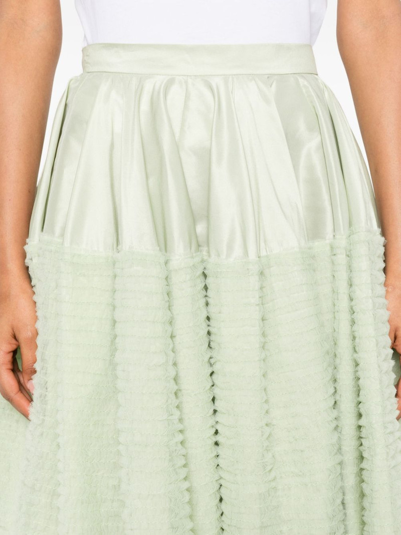 ruffled satin A-line skirt 5