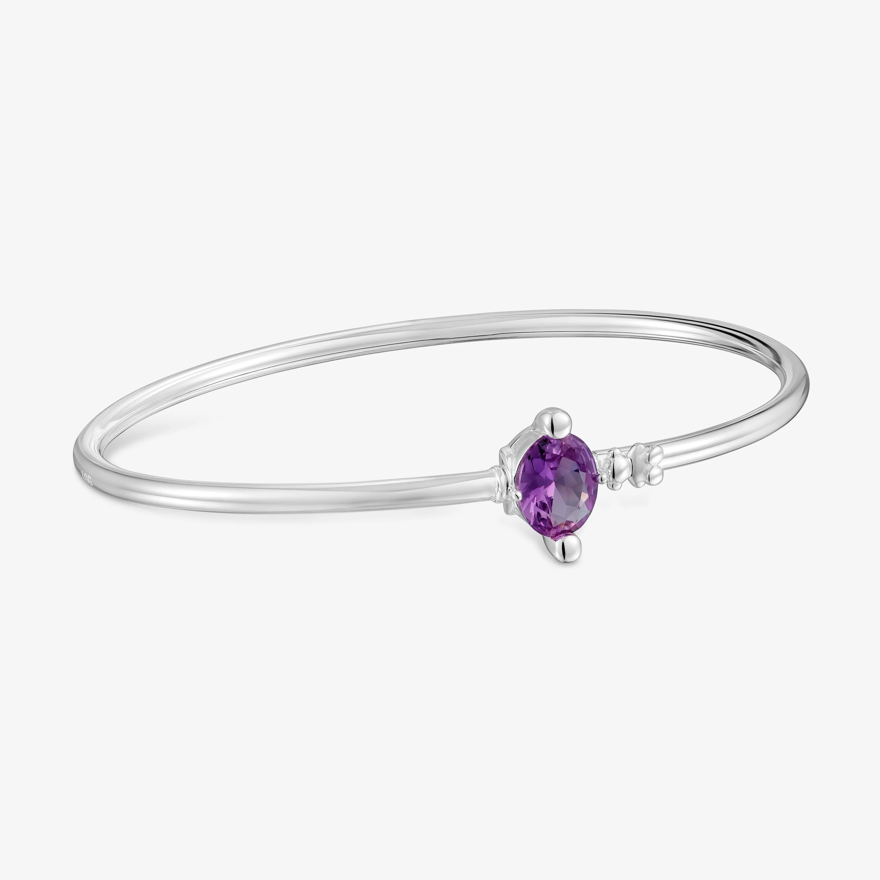 Silver Bangle with lab-grown lilac sapphire TOUS Color LGG - 1