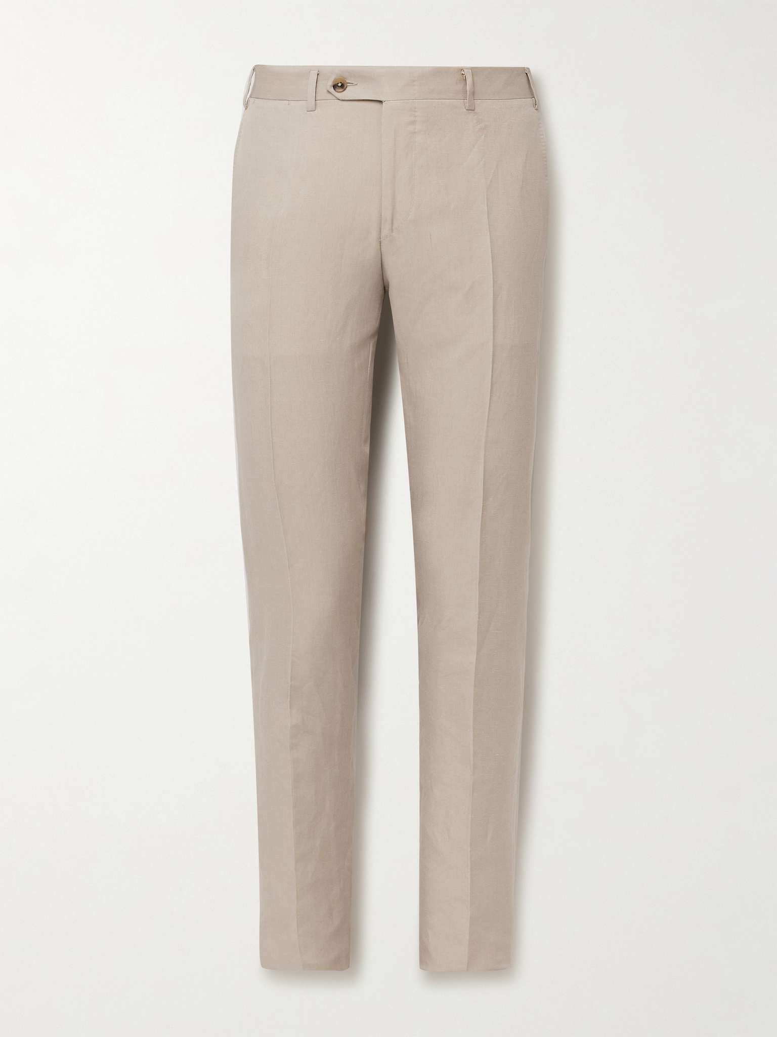Kei Slim-Fit Tapered Linen and Silk-Blend Suit Trousers - 1