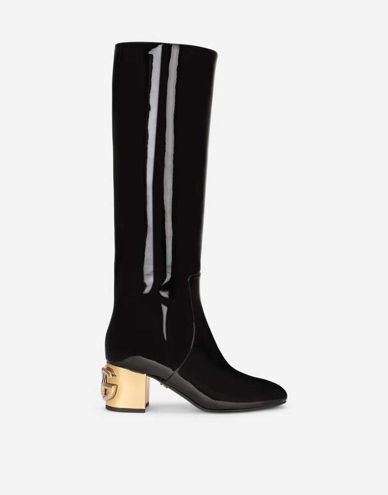 Patent leather boots with DG Karol heel 1