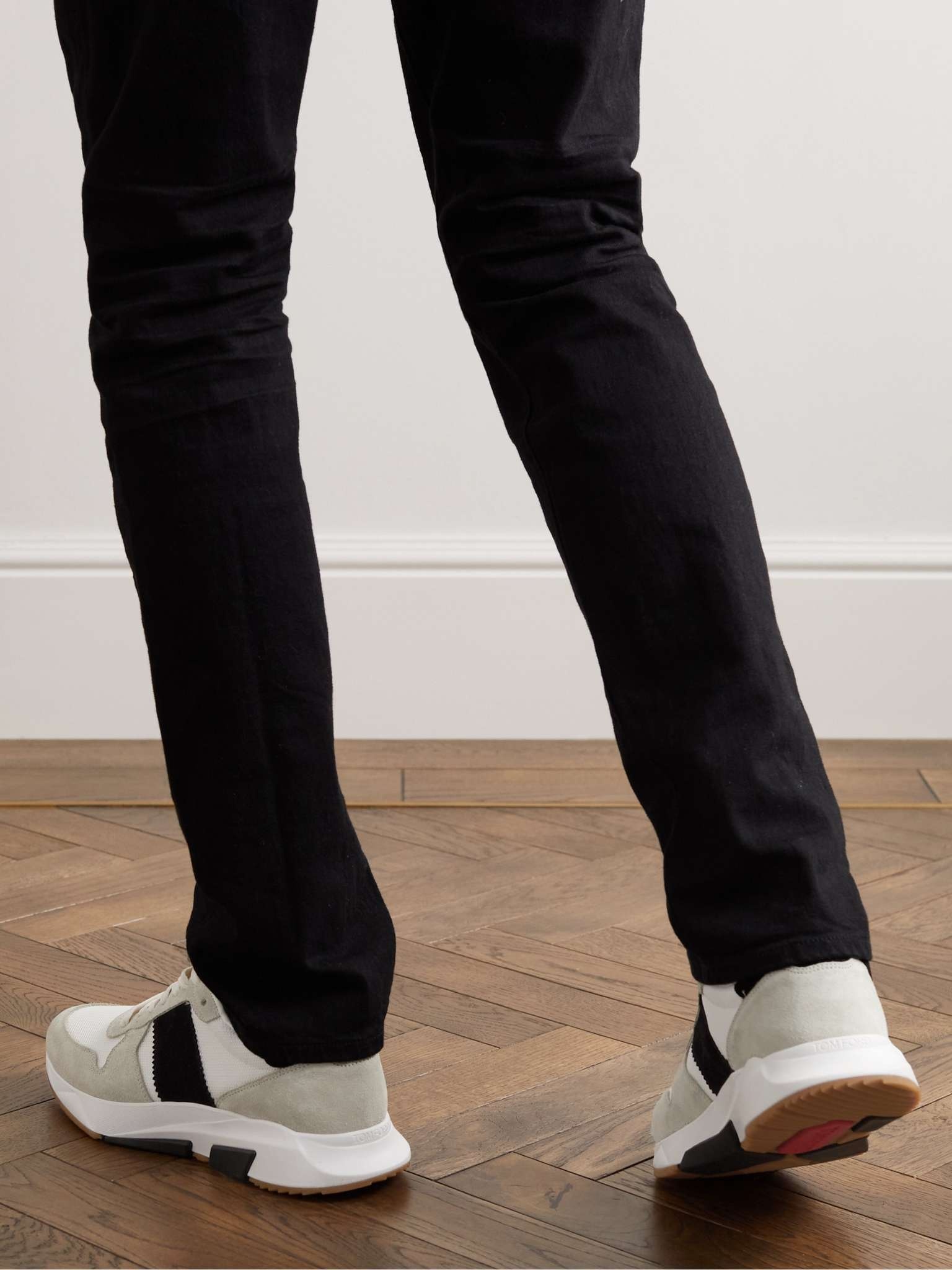 TOM FORD Jagga Suede and Mesh Sneakers | mrporter | REVERSIBLE