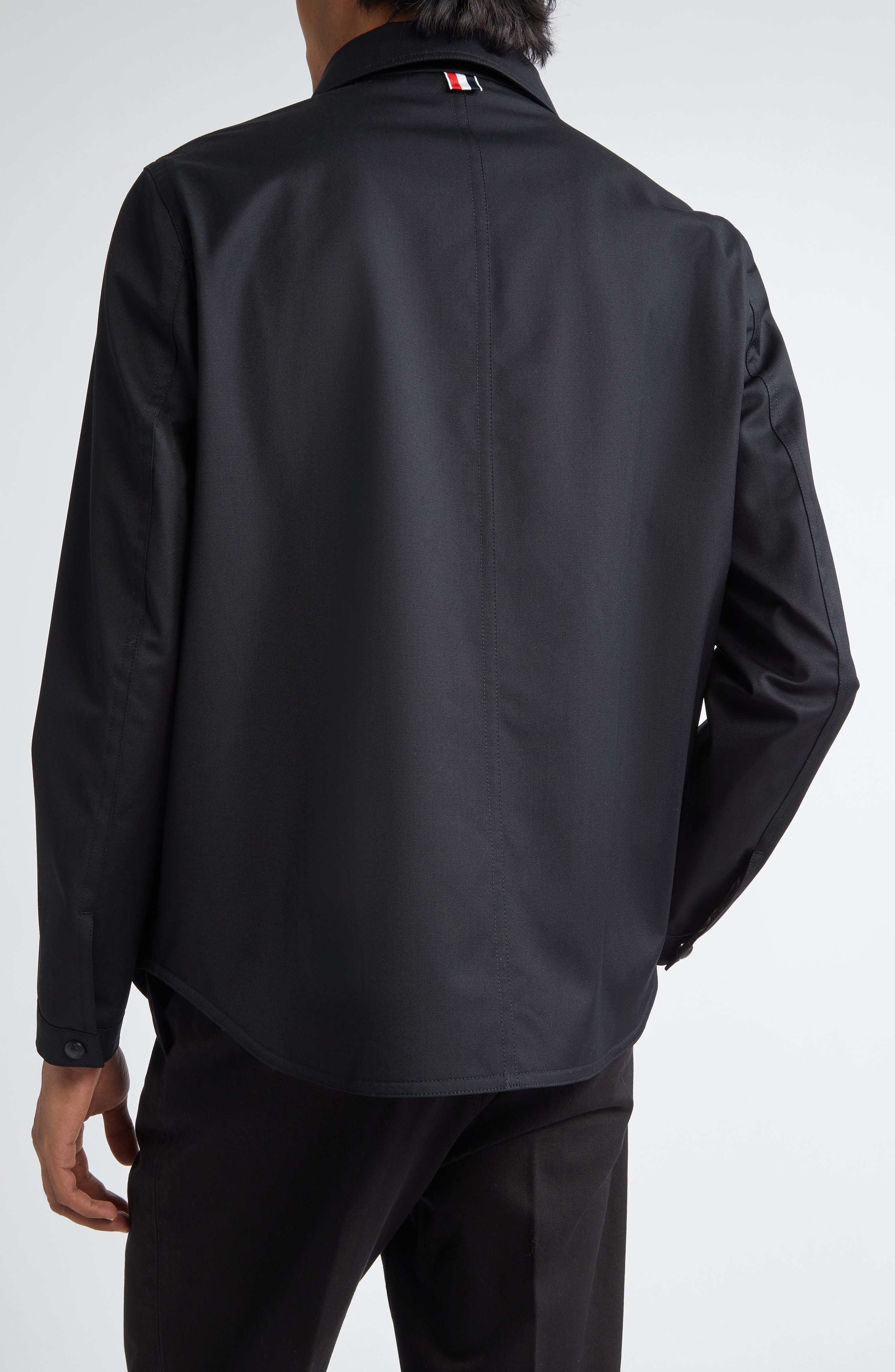 Thom Browne Virgin Wool Utility Jacket in Black at Nordstrom - 3