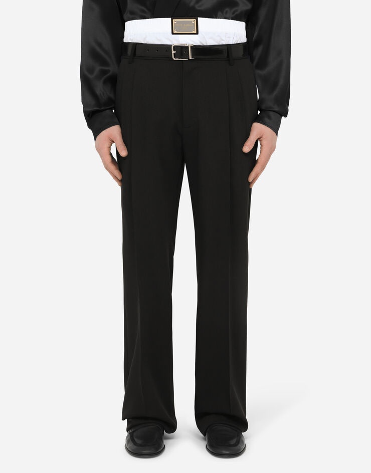 Tailored pants with poplin boxers - 1