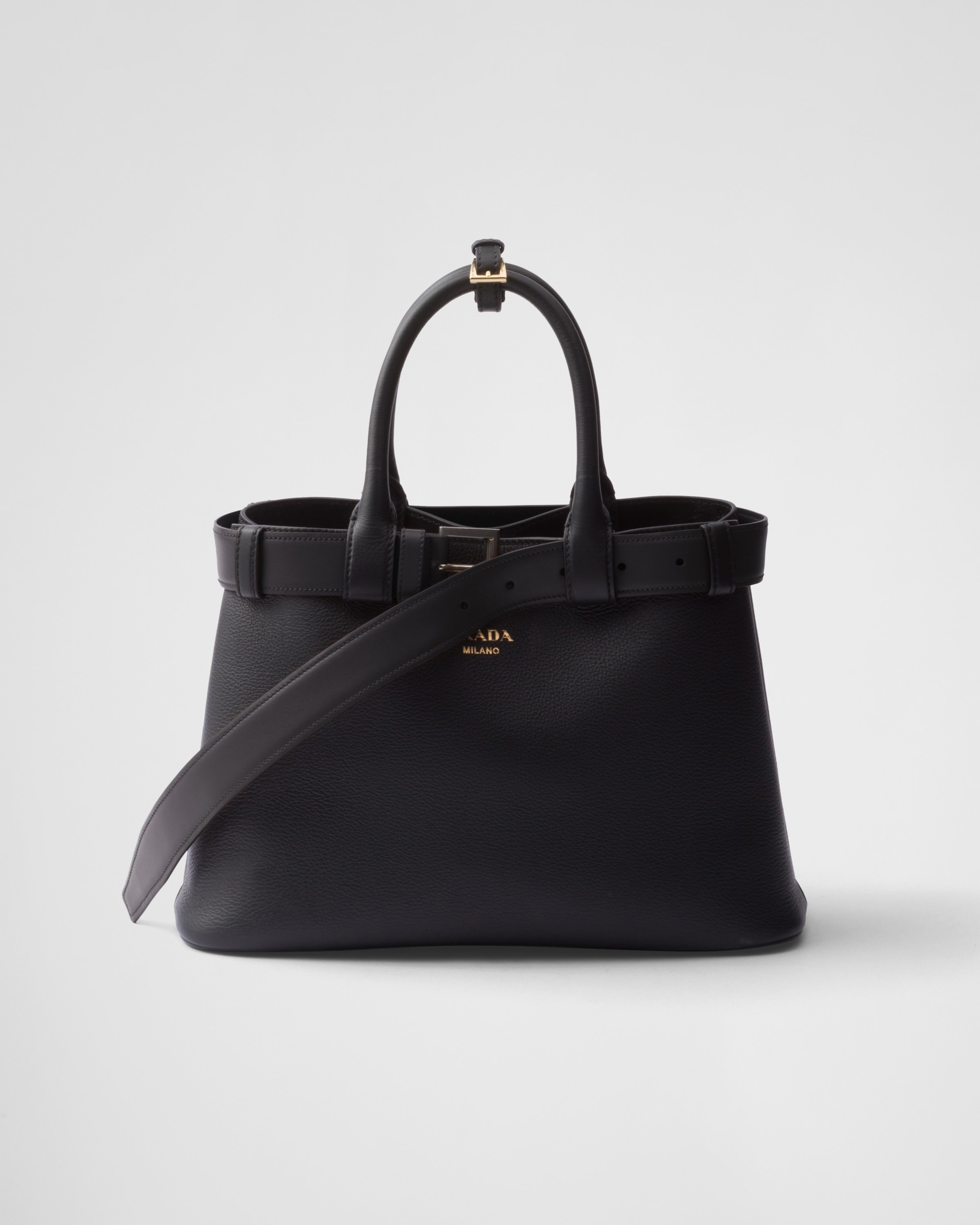 Prada Buckle medium leather handbag with belt - 1