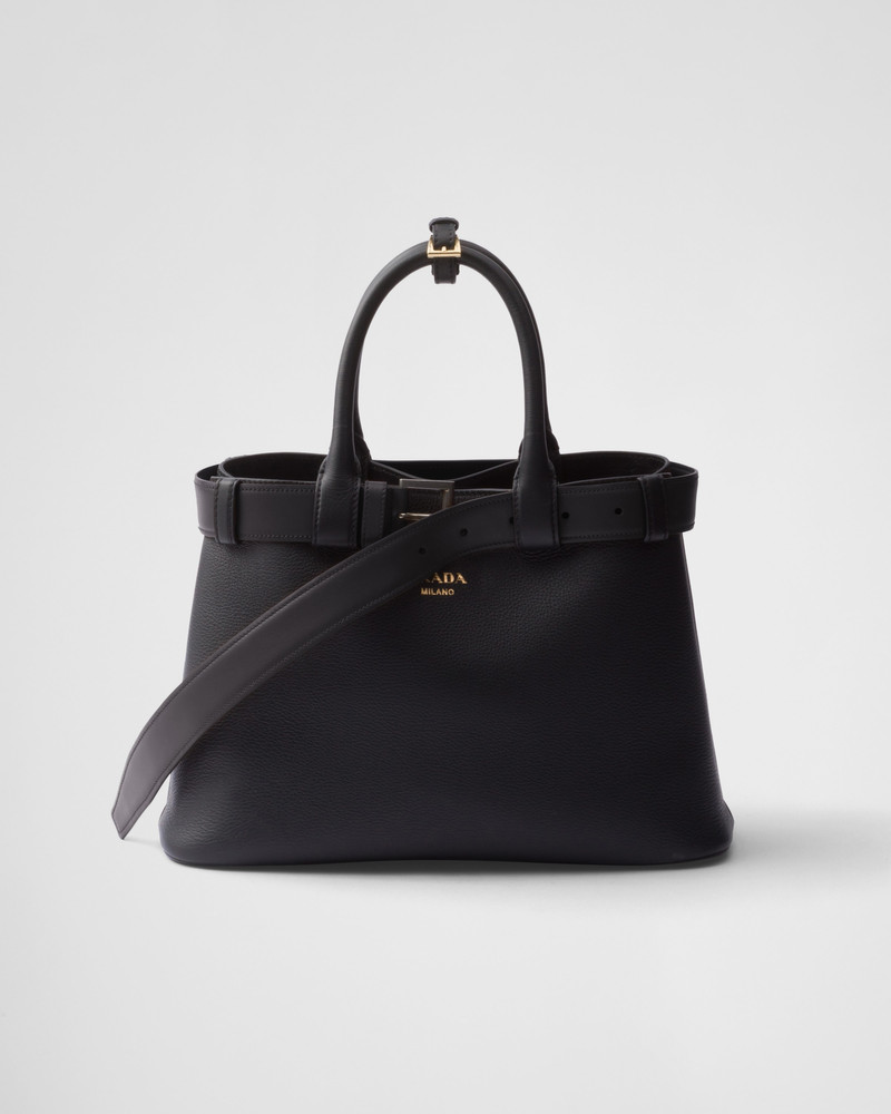 Prada Buckle medium leather handbag with belt 1