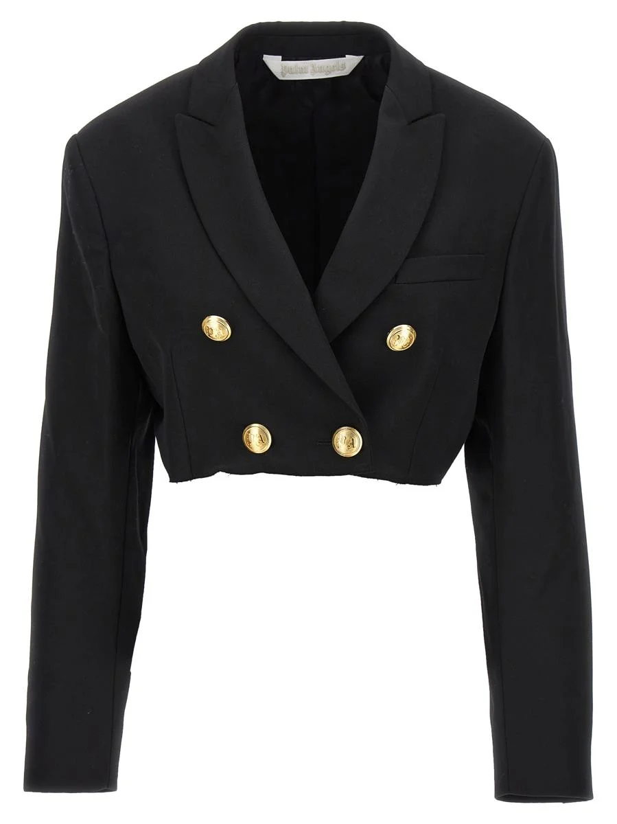 PALM ANGELS CROPPED BLAZER - 1