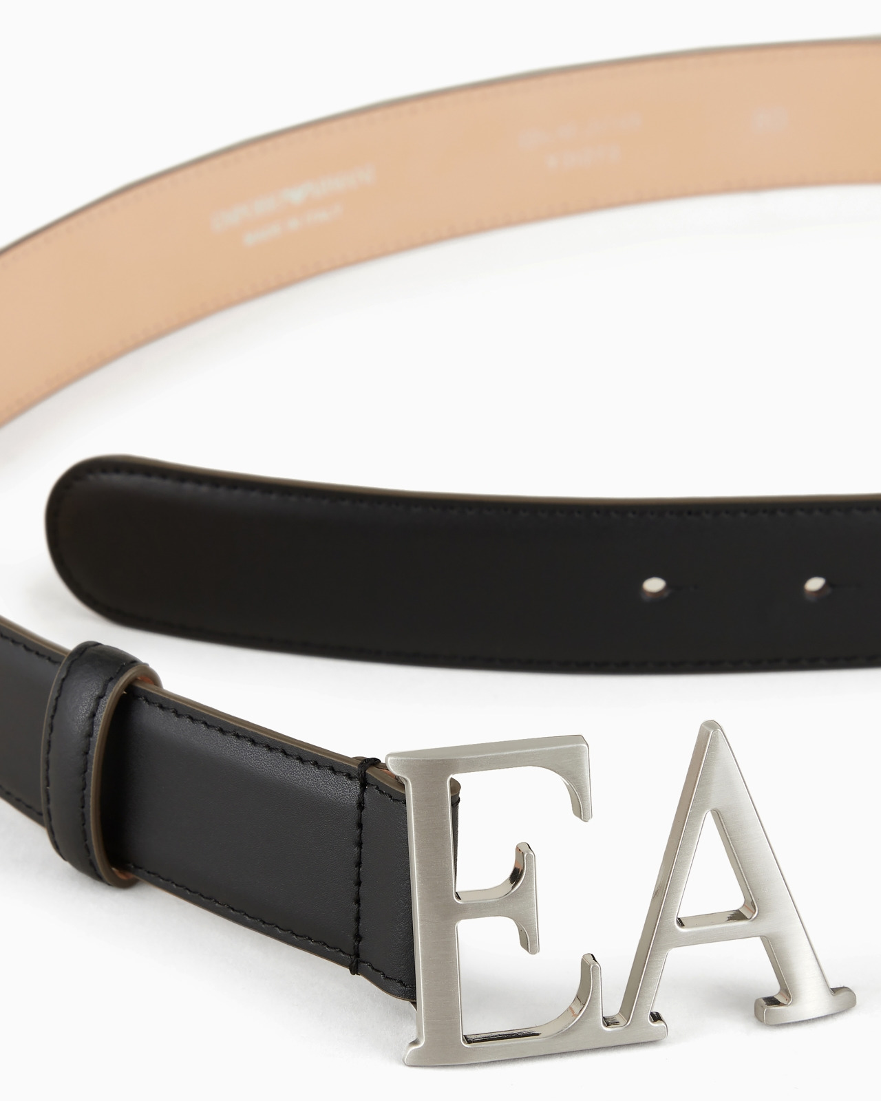 Leather belt with moulded EA buckle - 2