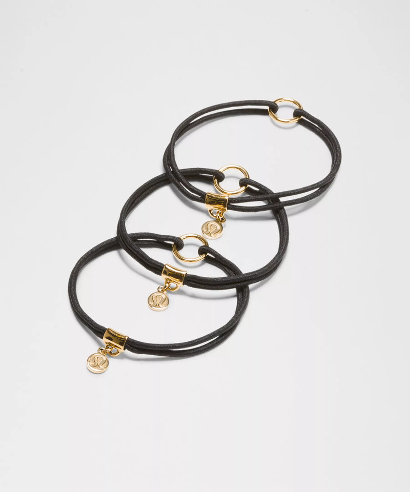 Logo Charm Hair Ties *3 Pack 1