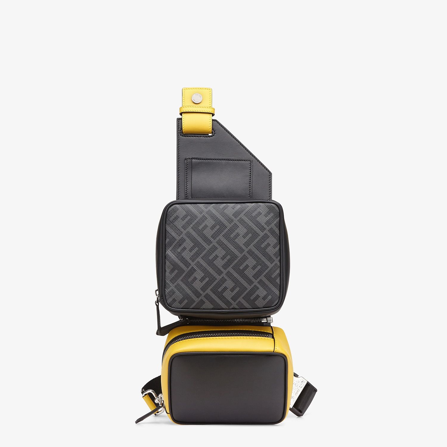 Black leather backpack - 1