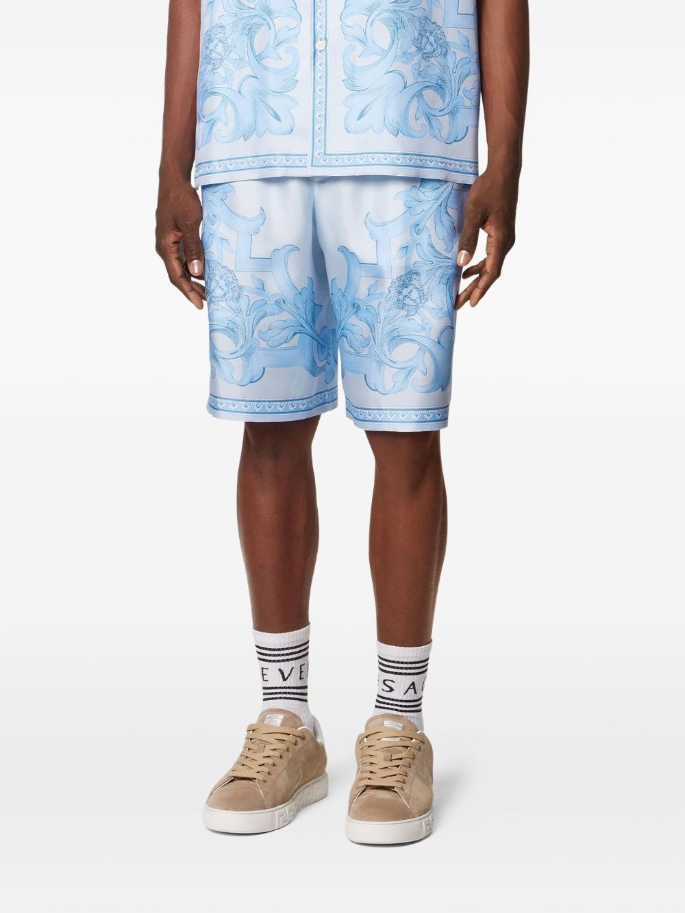Barocco-print shorts - 3