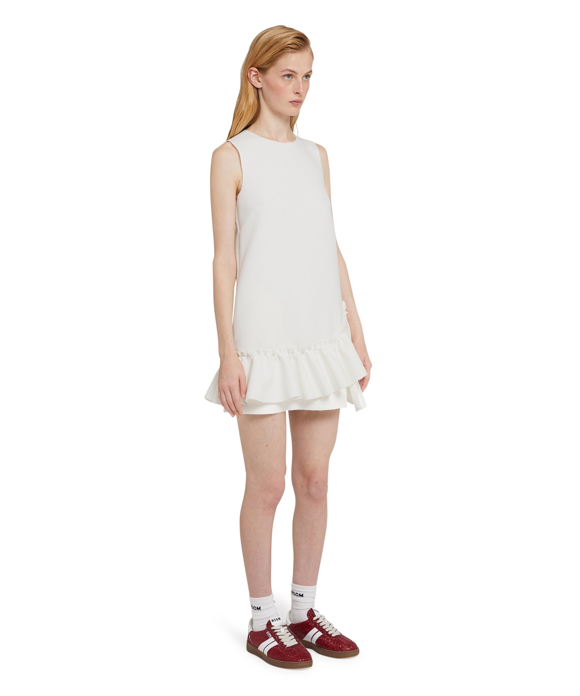 Mini dress with  "Double Crepe Cady" workmanship - 4