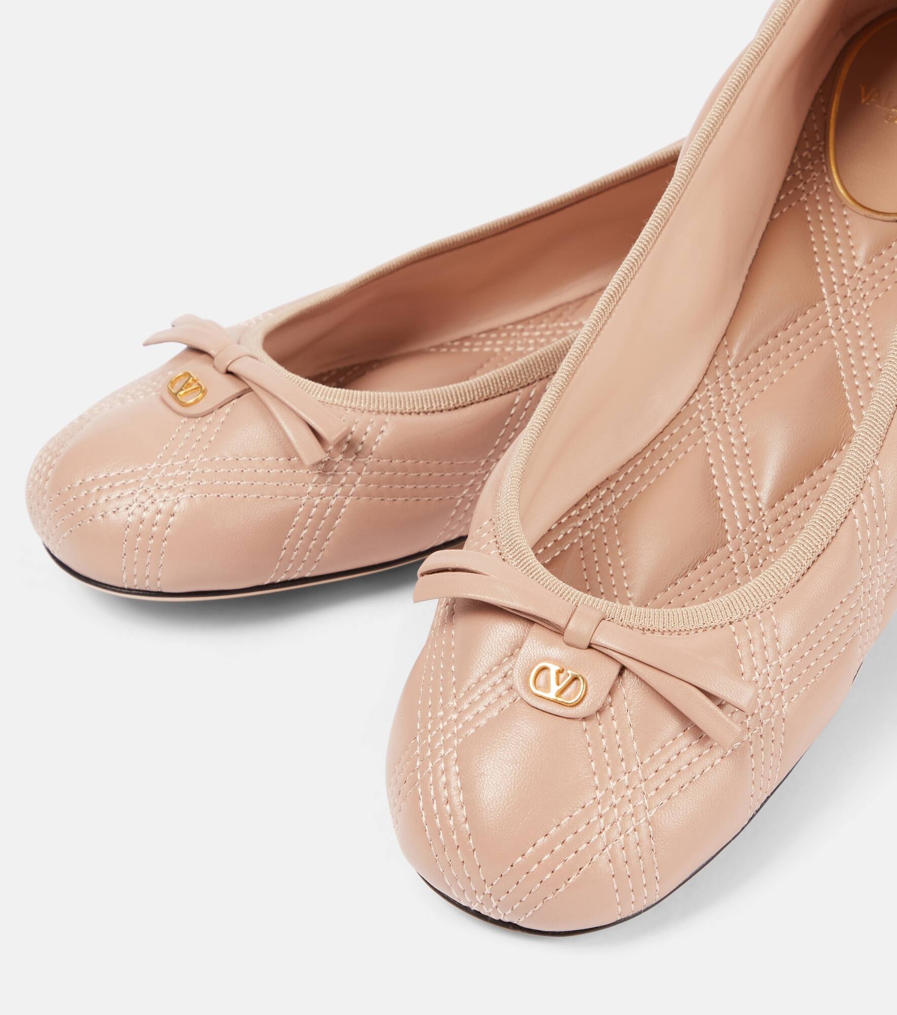 Quiltie leather ballet flats - 5