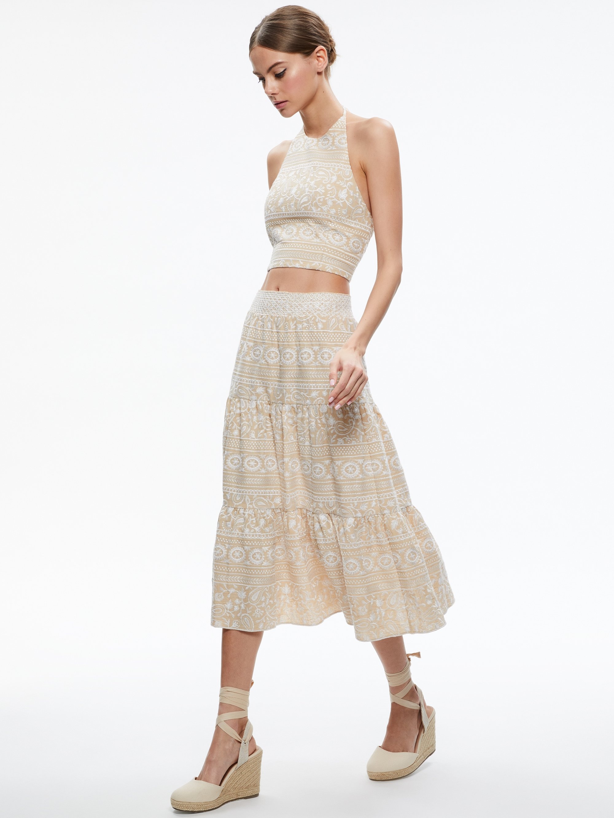 REISE TIERED MIDI SKIRT - 6