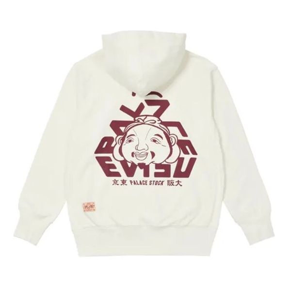 Palace X Evisu FW21 Tri-Godhead Hood Egret 'White' P21EVHD002 - 2