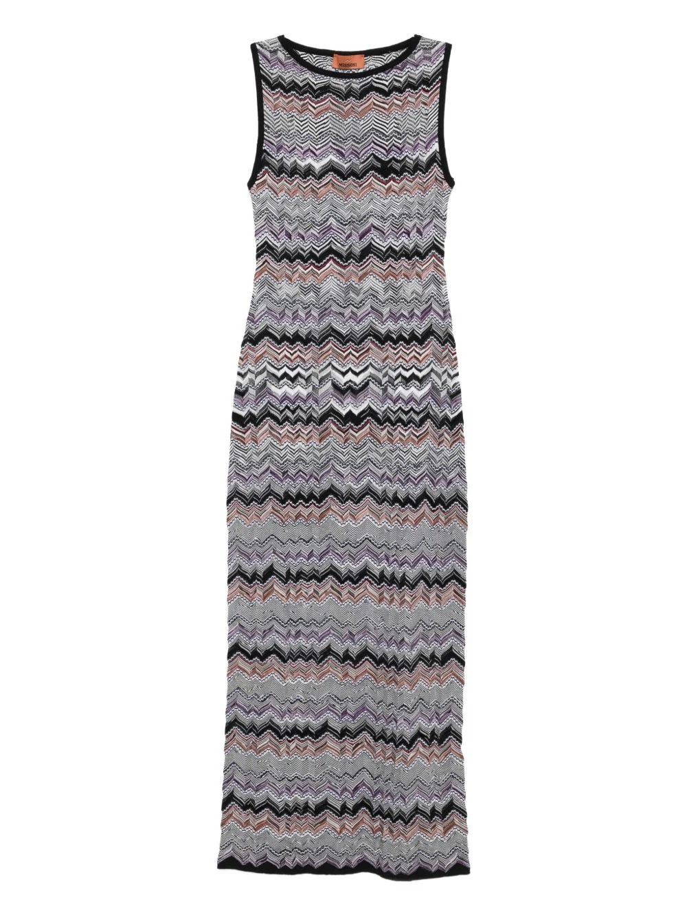 zigzag-pattern dress - 1