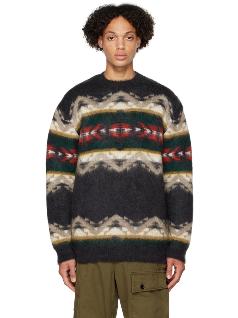 Gray Jacquard Sweater - 1