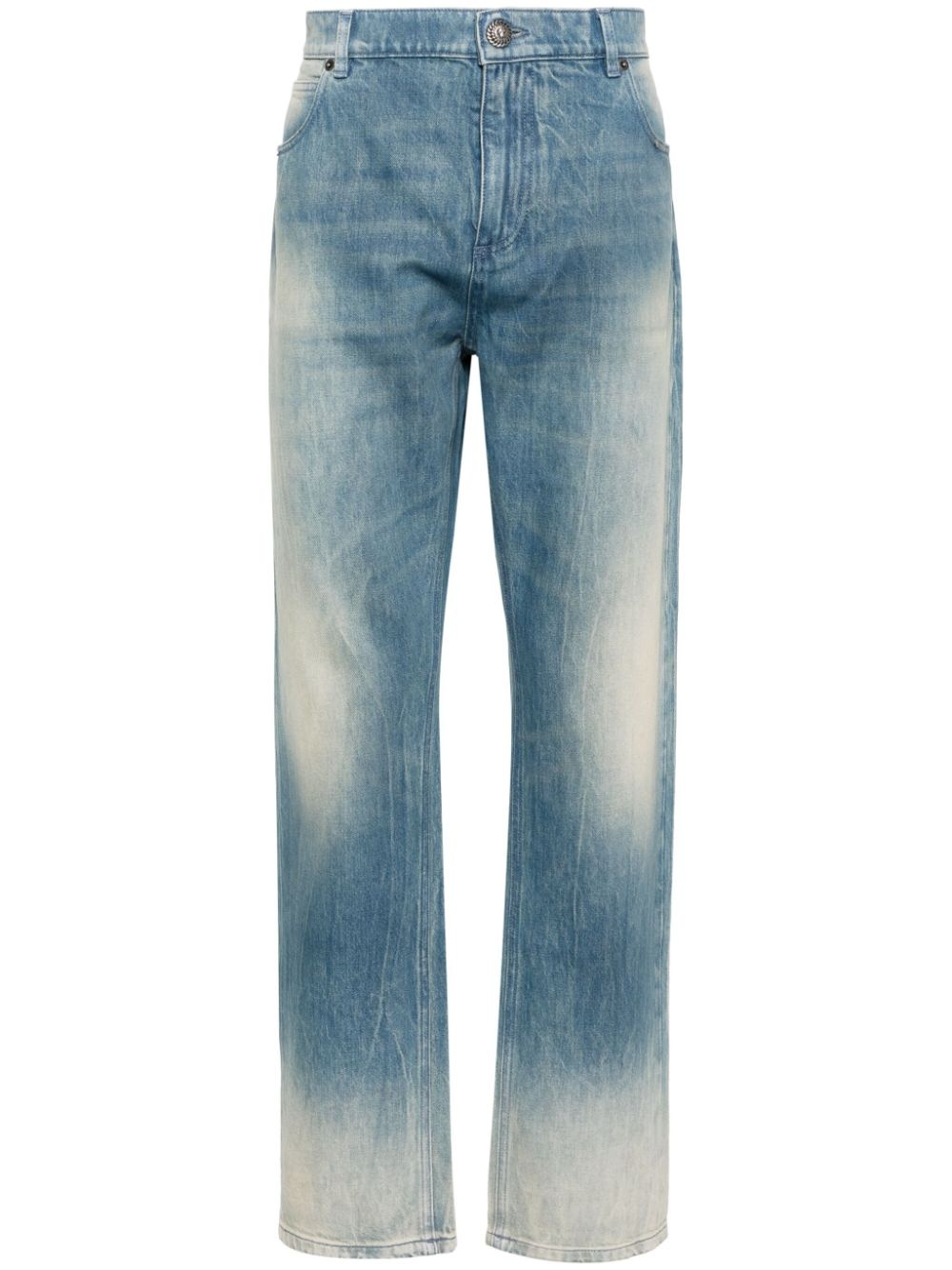 mid-rise straight jeans - 1