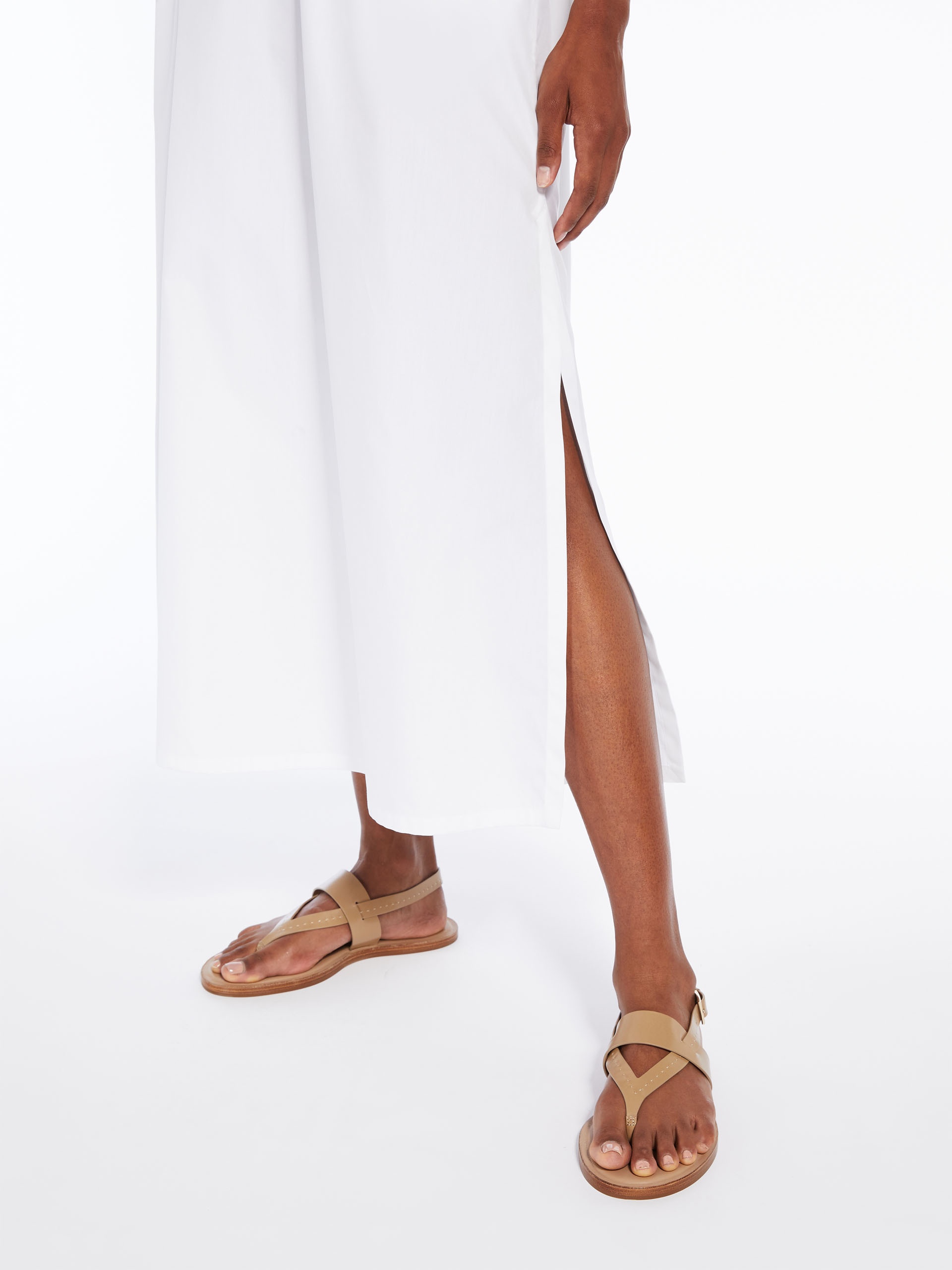 Max Mara EULALIA Cotton and silk dress with drawstring