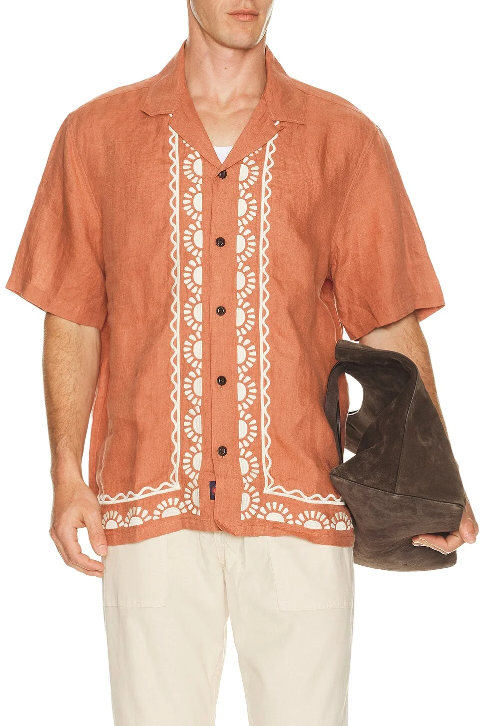 Short Sleeve Embroidered Shirt - 1