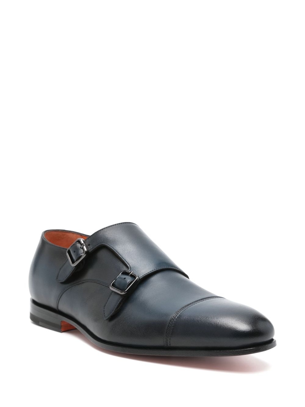 leather monk shoes - 2