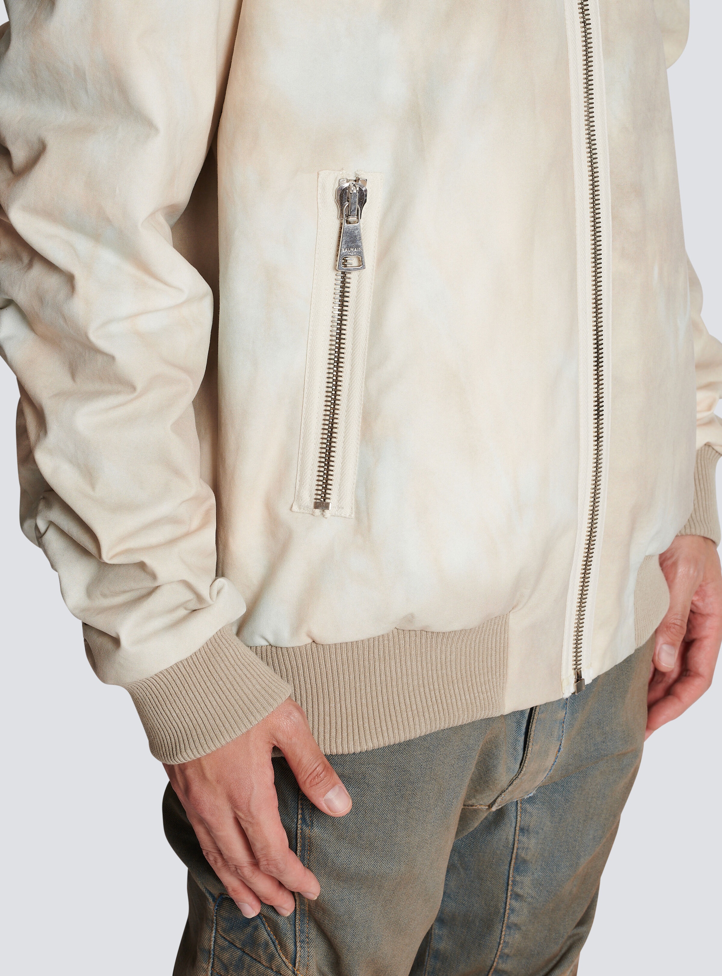 Desert print cotton bomber jacket - 8