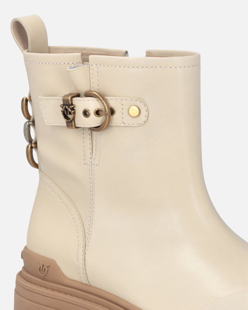 LEATHER BOOTIES WITH LOVE BIRDS LOGO 4