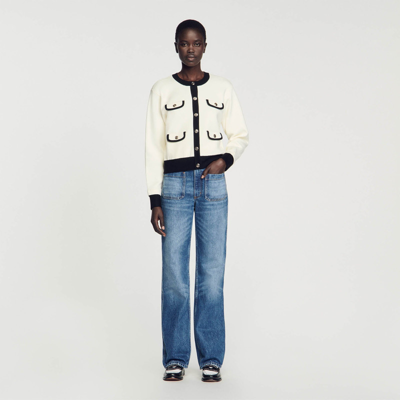 Sandro TWO-TONE CARDIGAN WITH BUTTONS outlook
