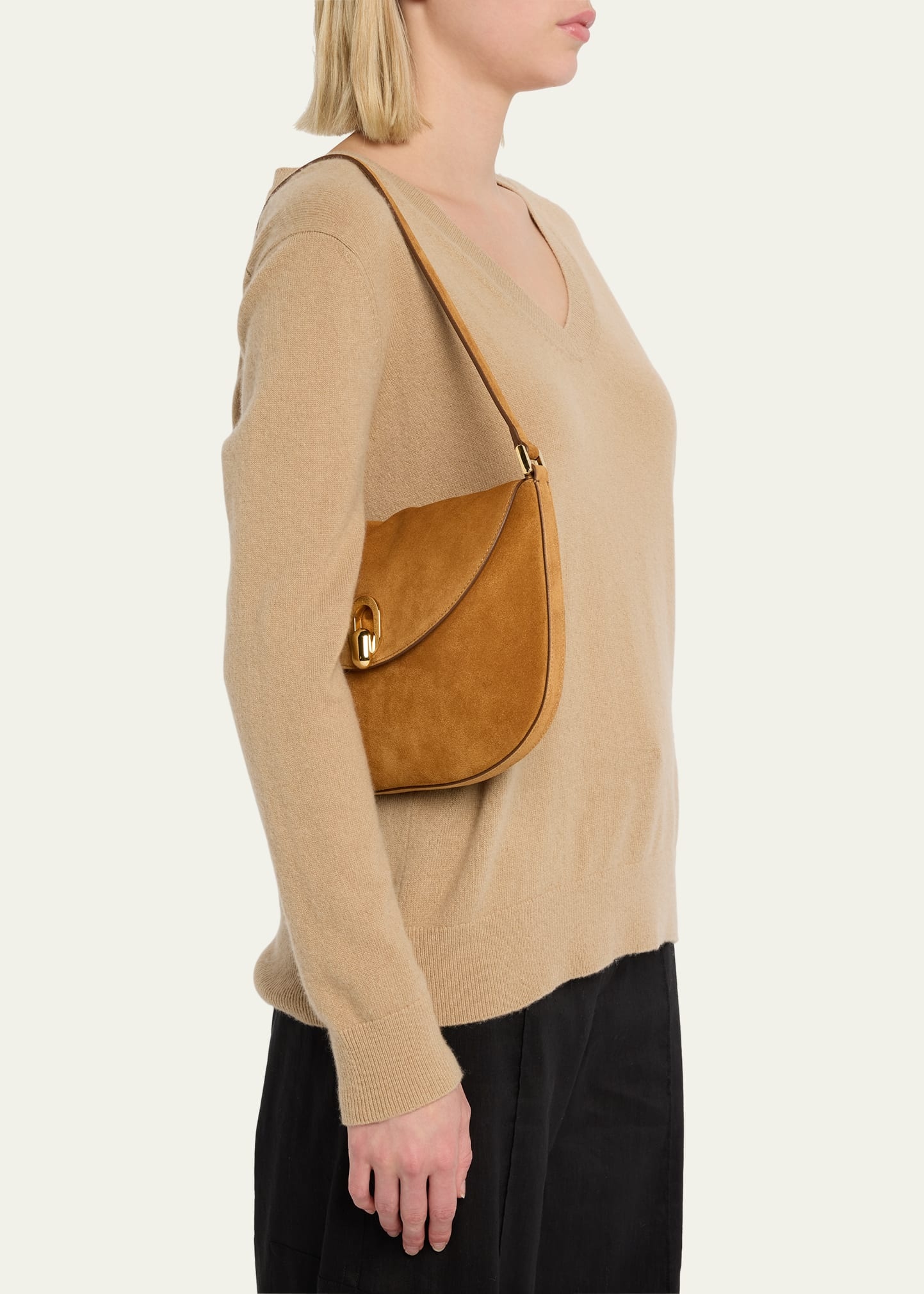 The Tondo Suede Hobo Bag - 2