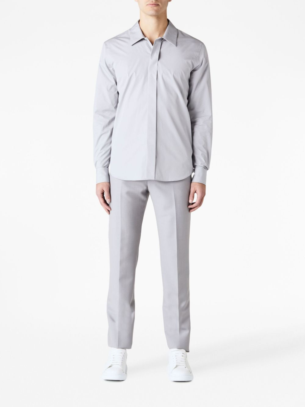 tapered cotton trousers - 2
