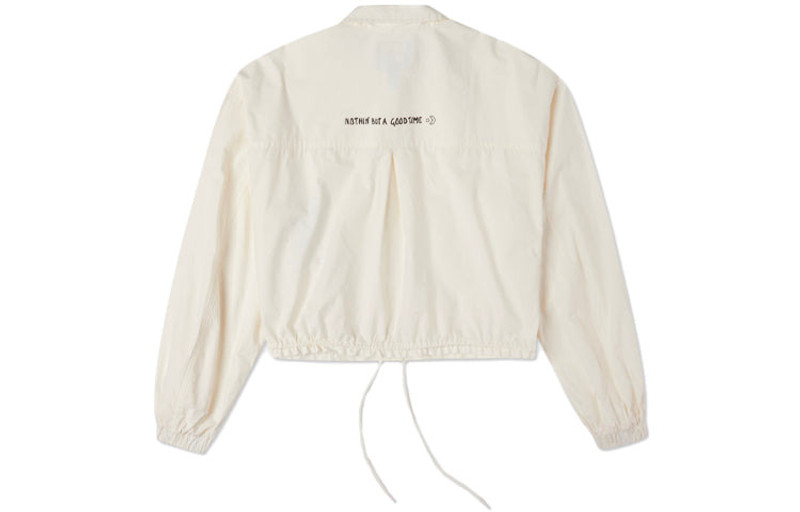 Converse (WMNS) Converse Small Logo Casual Shirt Jacket 'Beige' 10023159-A01 outlook