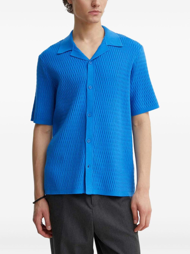 textured-effect short-sleeve shirt 1