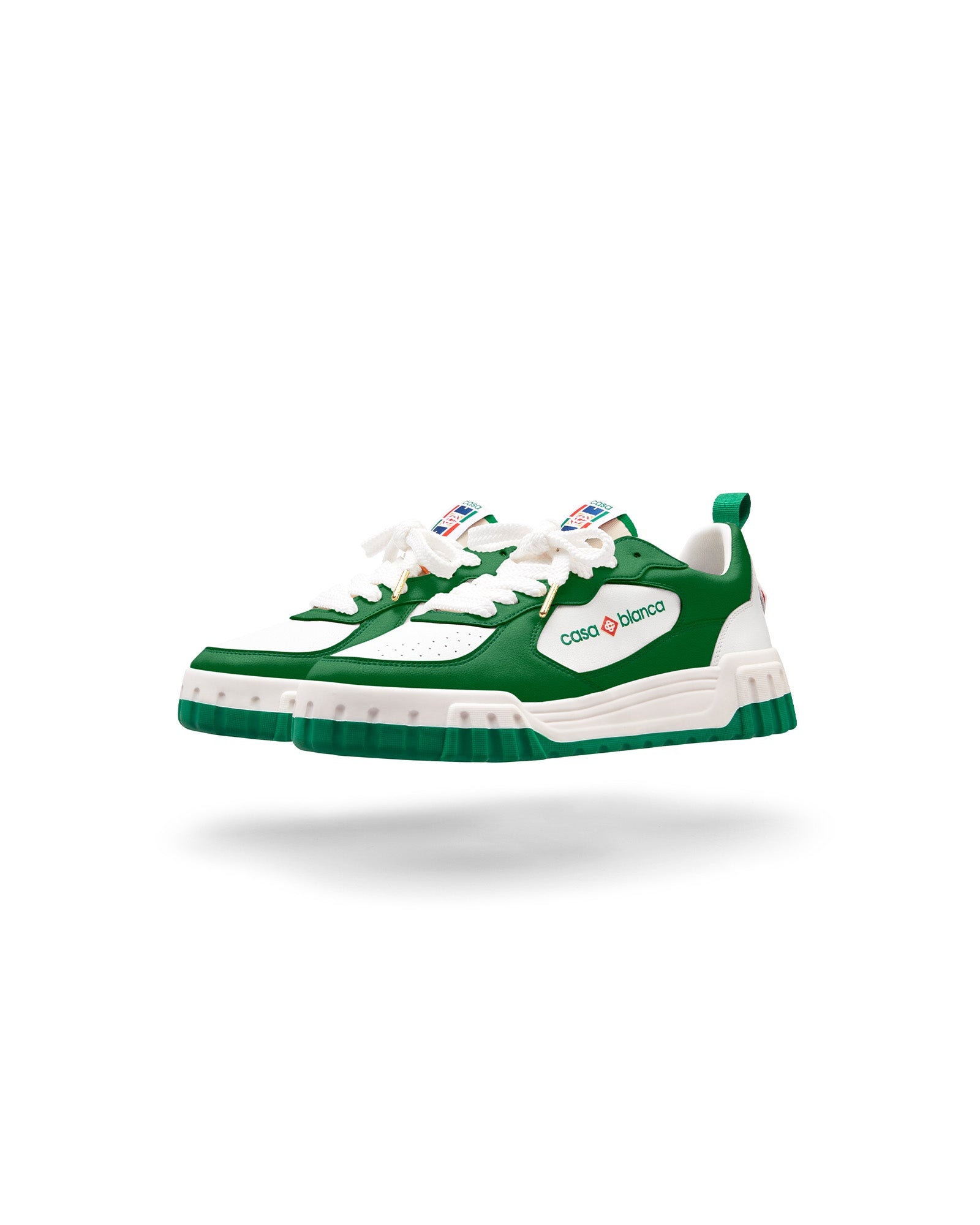 Womens The Court Green & White Sneaker - 4