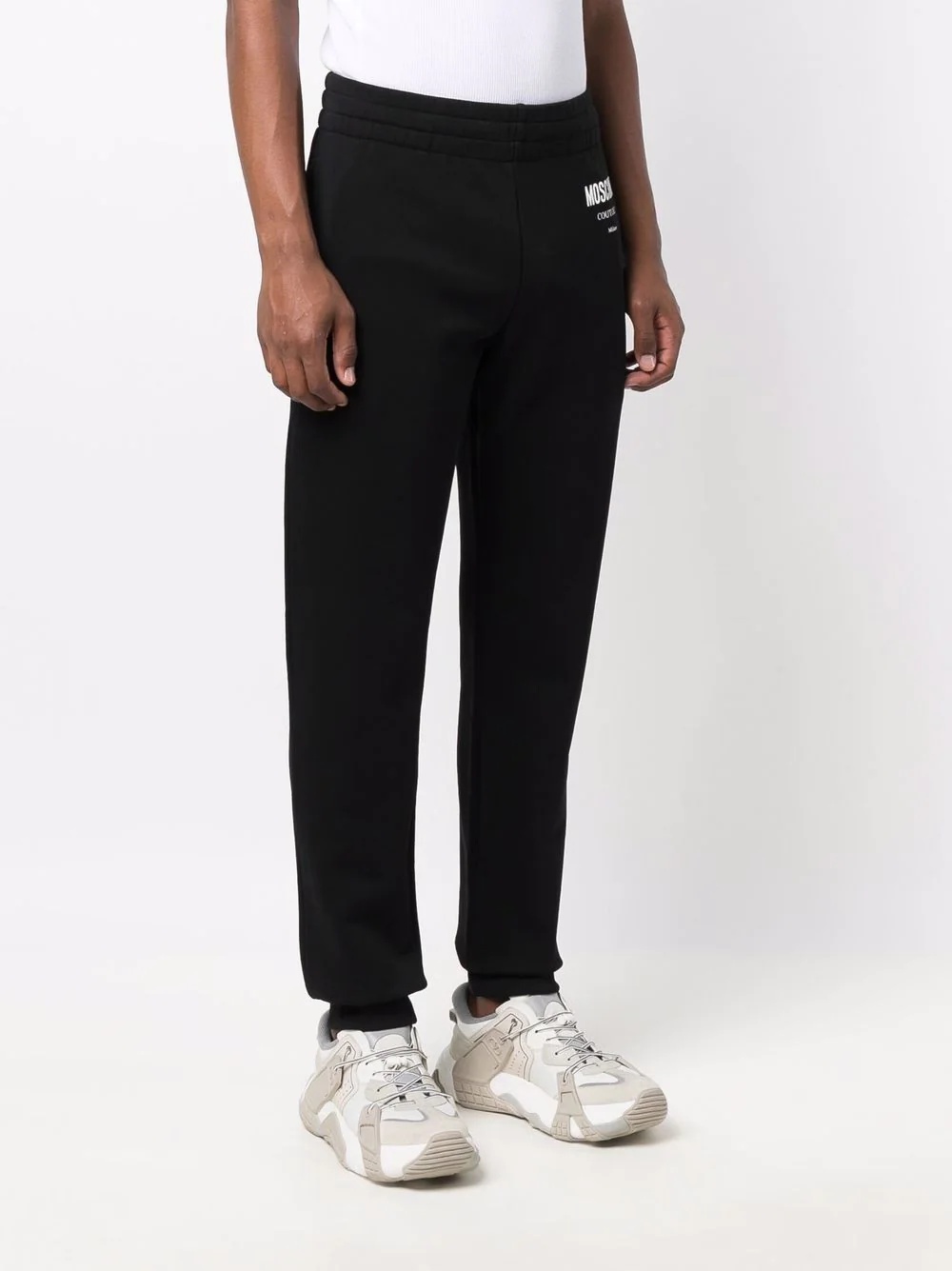 logo-print slim-cut track pants - 3