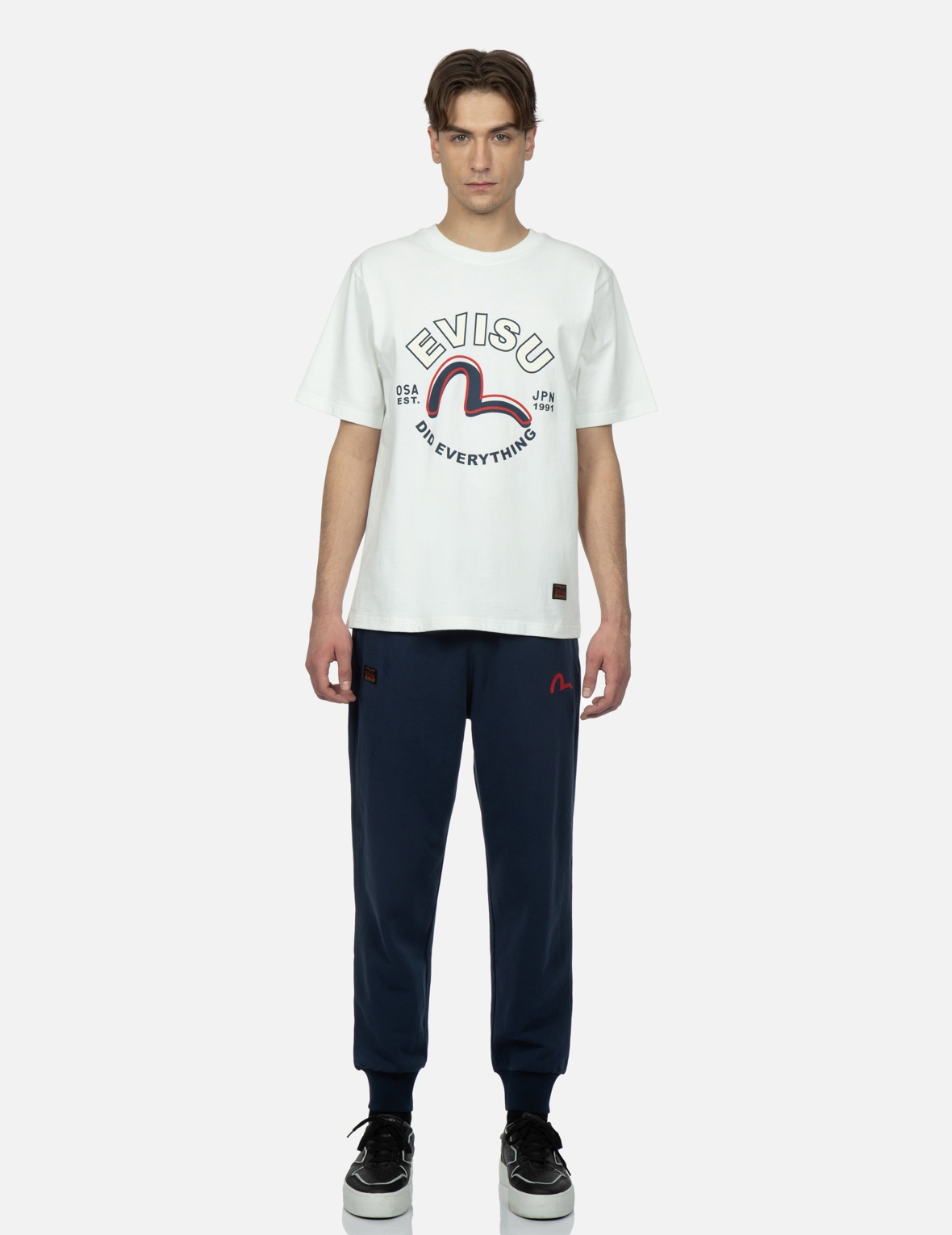 LOGO AND SLOGAN PRINT SWEATPANTS - 6