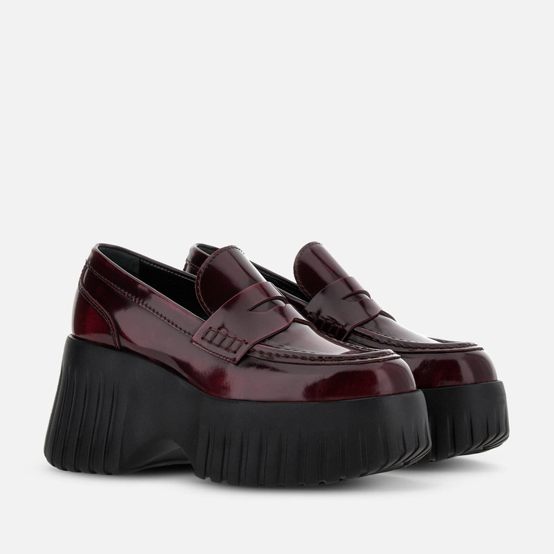 Loafers Hogan H-Stripes Burgundy 2