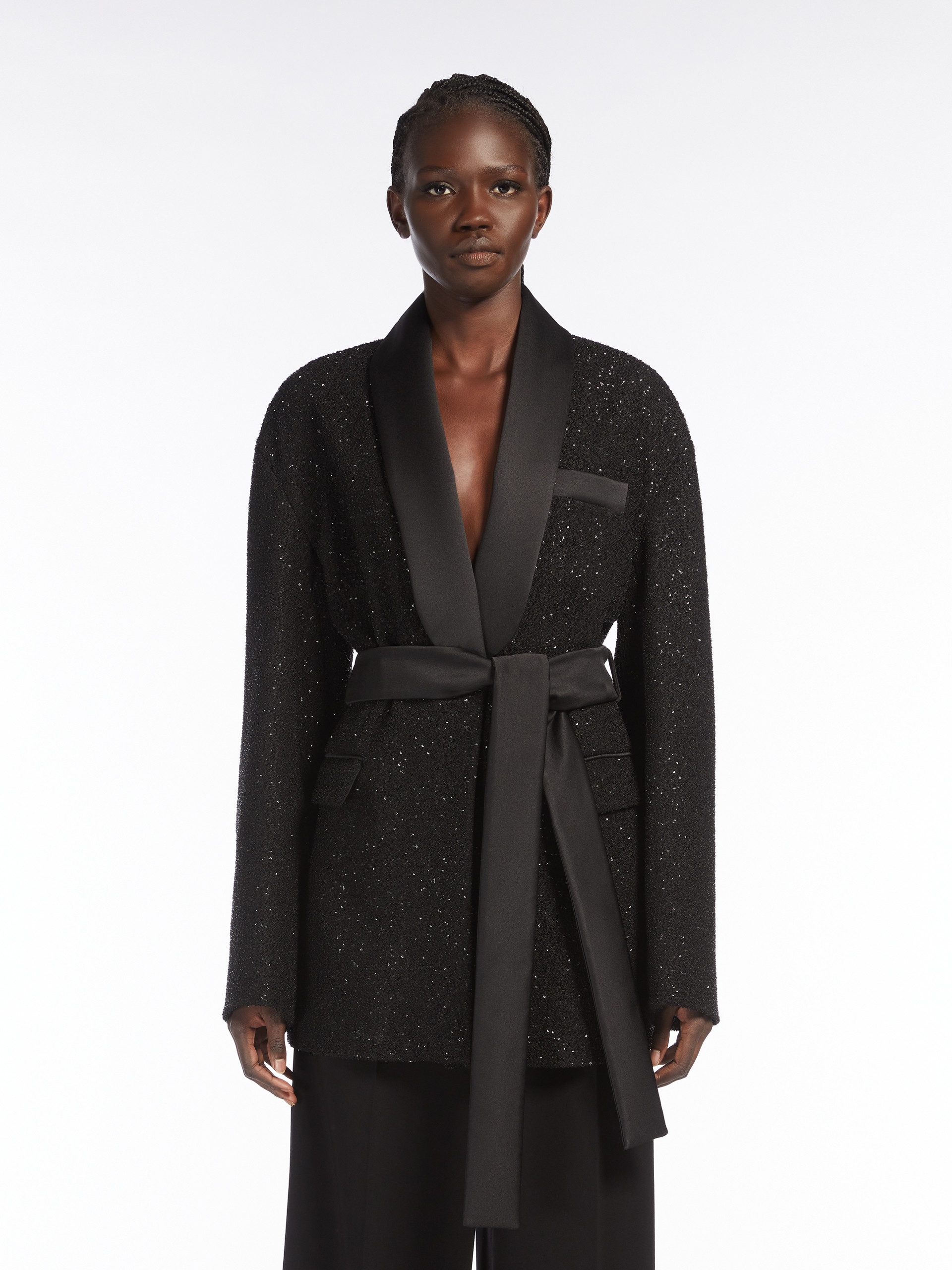 PAU Wool-blend jacket with micro-sequins - 3