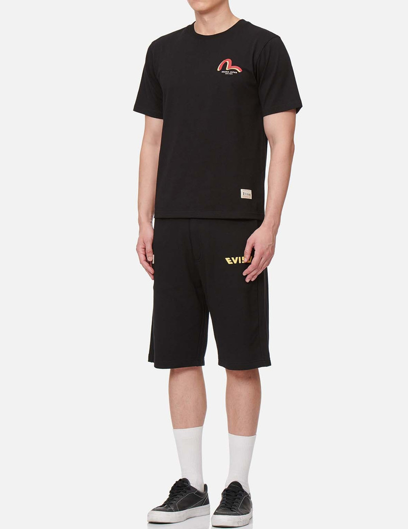 DOUBLE DARUMA DAICOCK PRINT SWEAT SHORTS 6