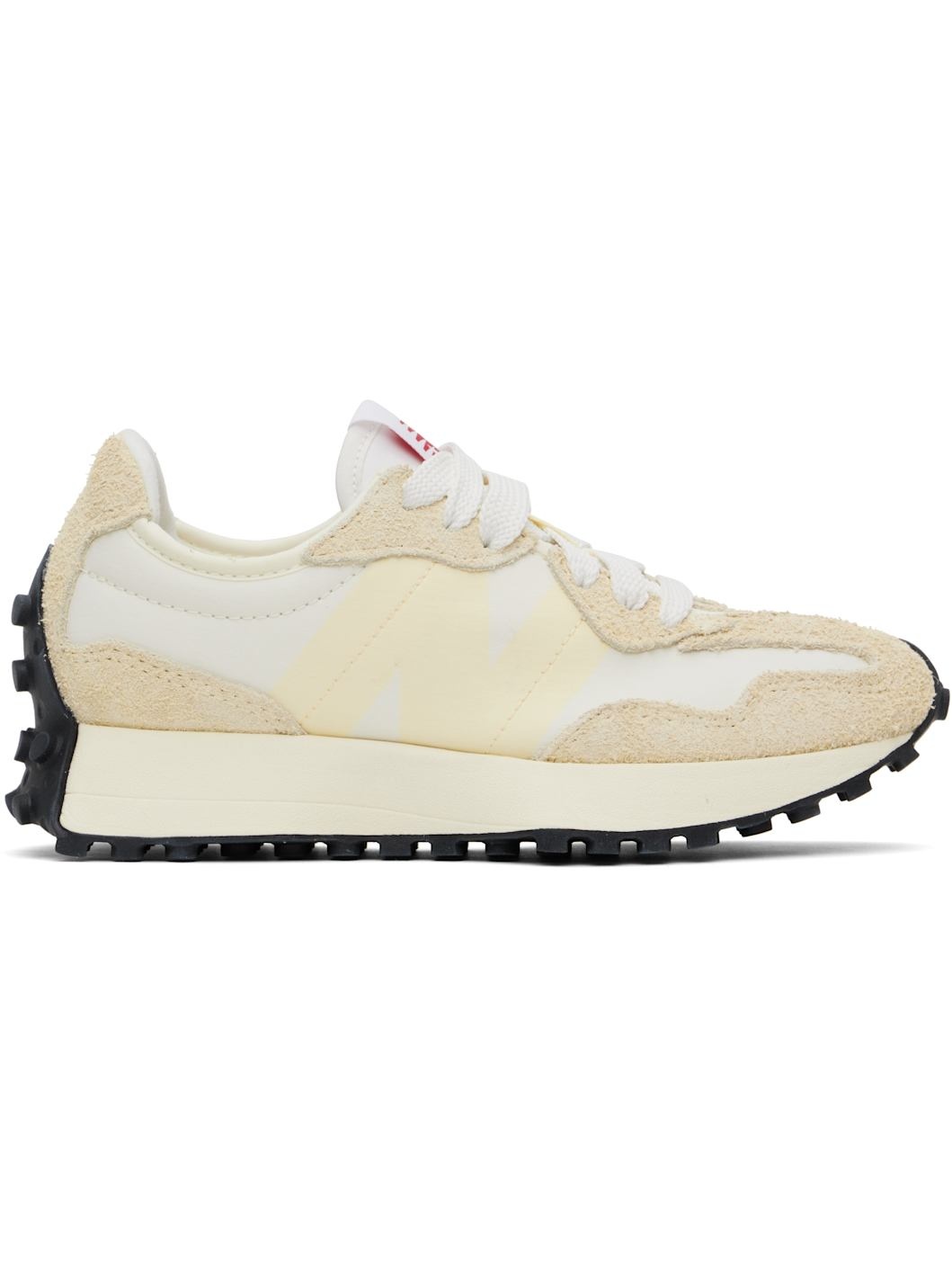 Beige & Off-White 327 Sneakers - 1