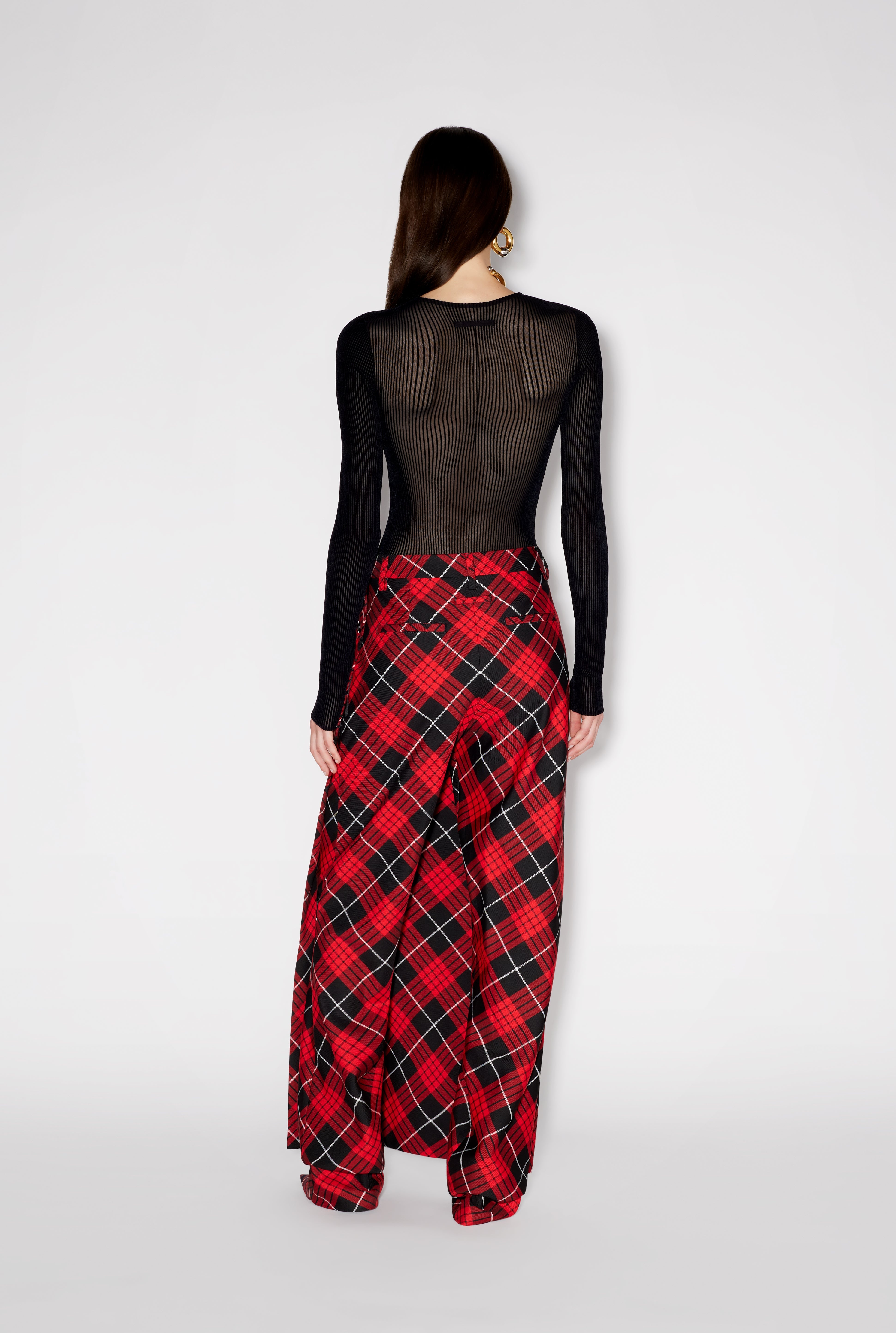 スカート JEAN PAUL GAULTIER Woman Skirt Red 2533FJU162T578 4216 Jean Paul Gaultier plaid-check Mini Skirt | Red | FARFETCH