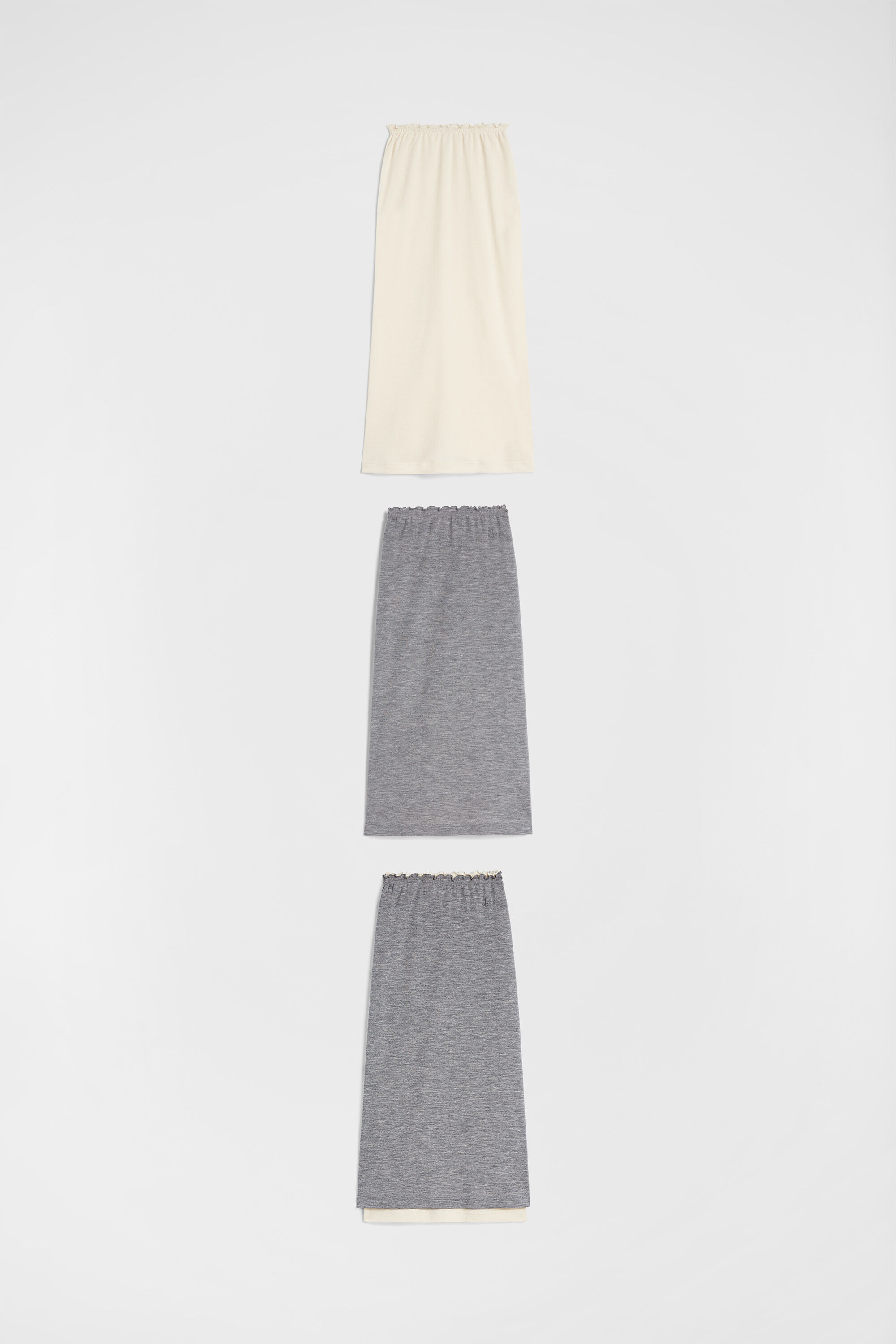 Lightweight Wool Layered Skirt - 8