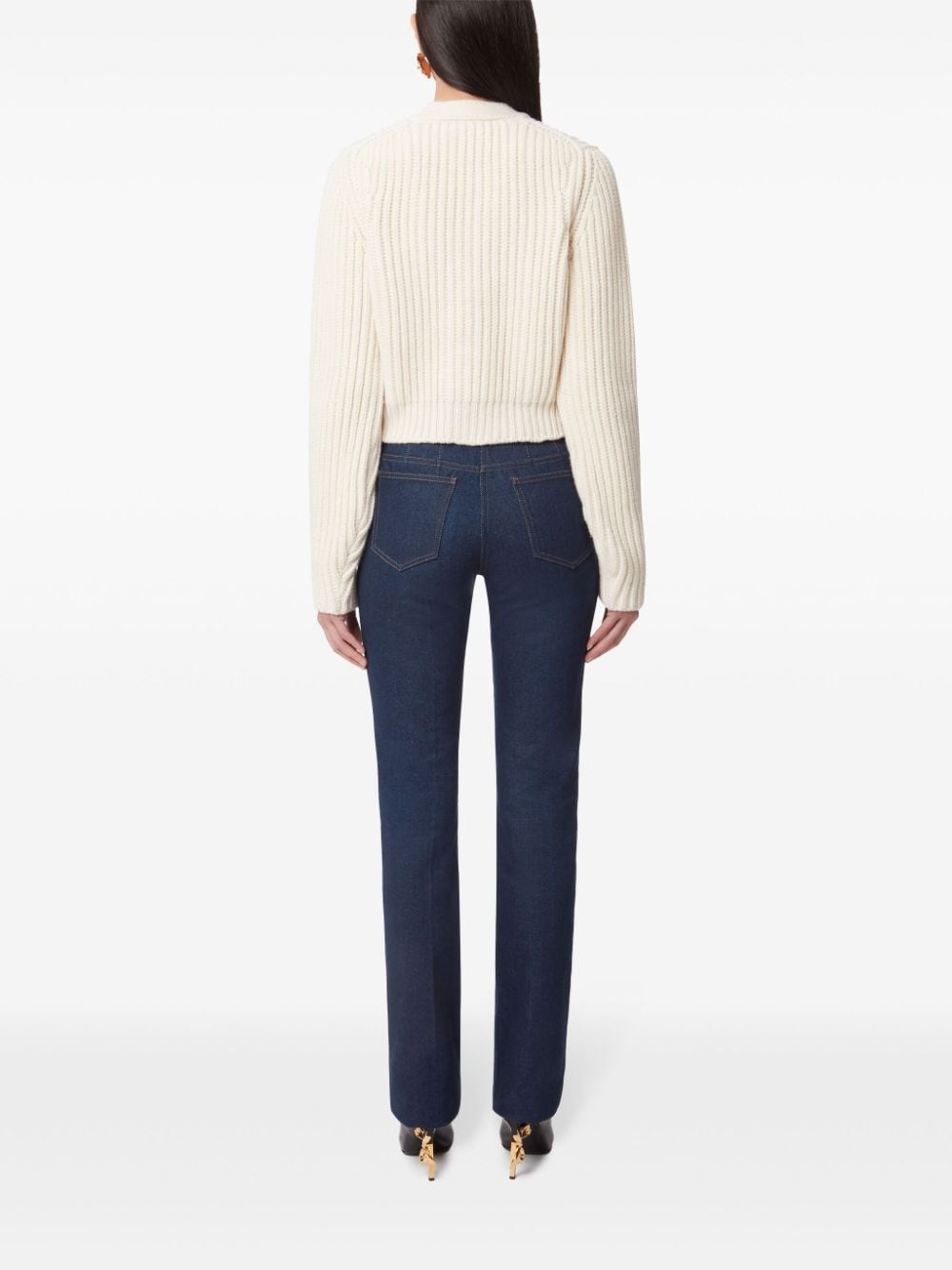 V-neck knit cardigan - 4