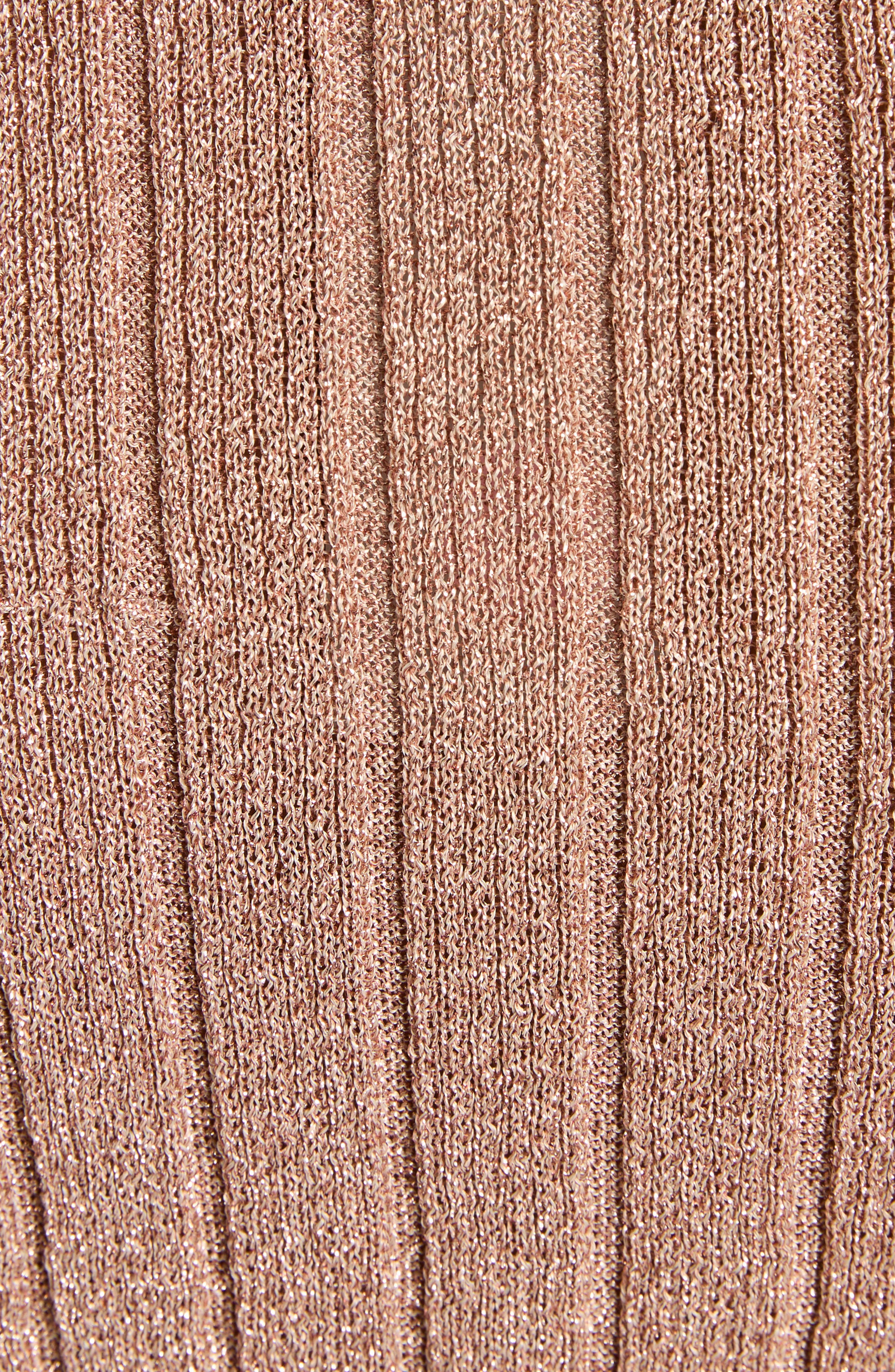 TOM FORD Metallic Rib Midi Sweater Dress in Jb212 Beige Pink at Nordstrom - 5
