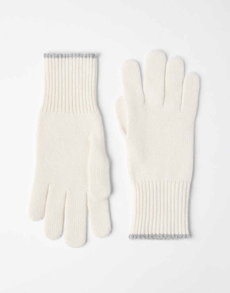 Cashmere knit gloves - 1