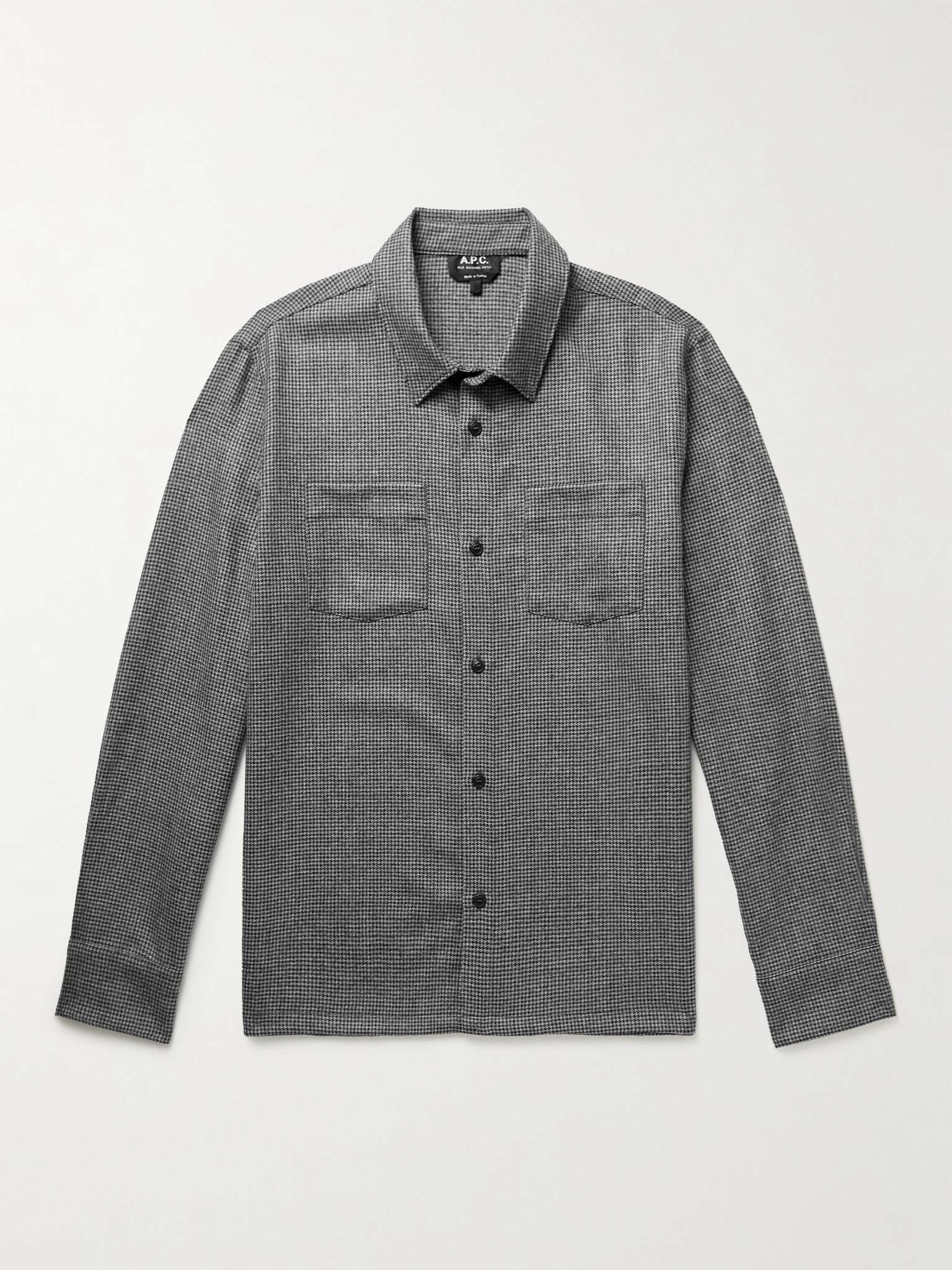 Pepper Puppytooth Wool Overshirt - 1