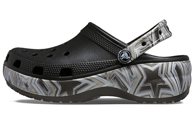 (WMNS) Crocs Classic Crush Disco Clog 'Black' 208123-0C4 - 2