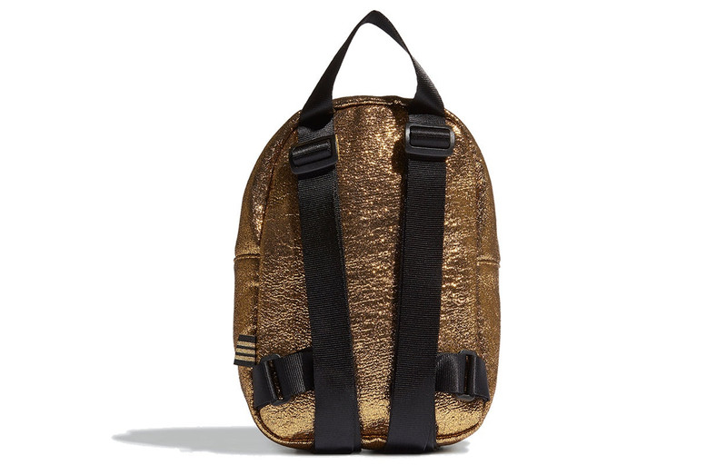 adidas (WMNS) adidas originals Mini Backpack 'Gold Metallic Black' GN2150 outlook