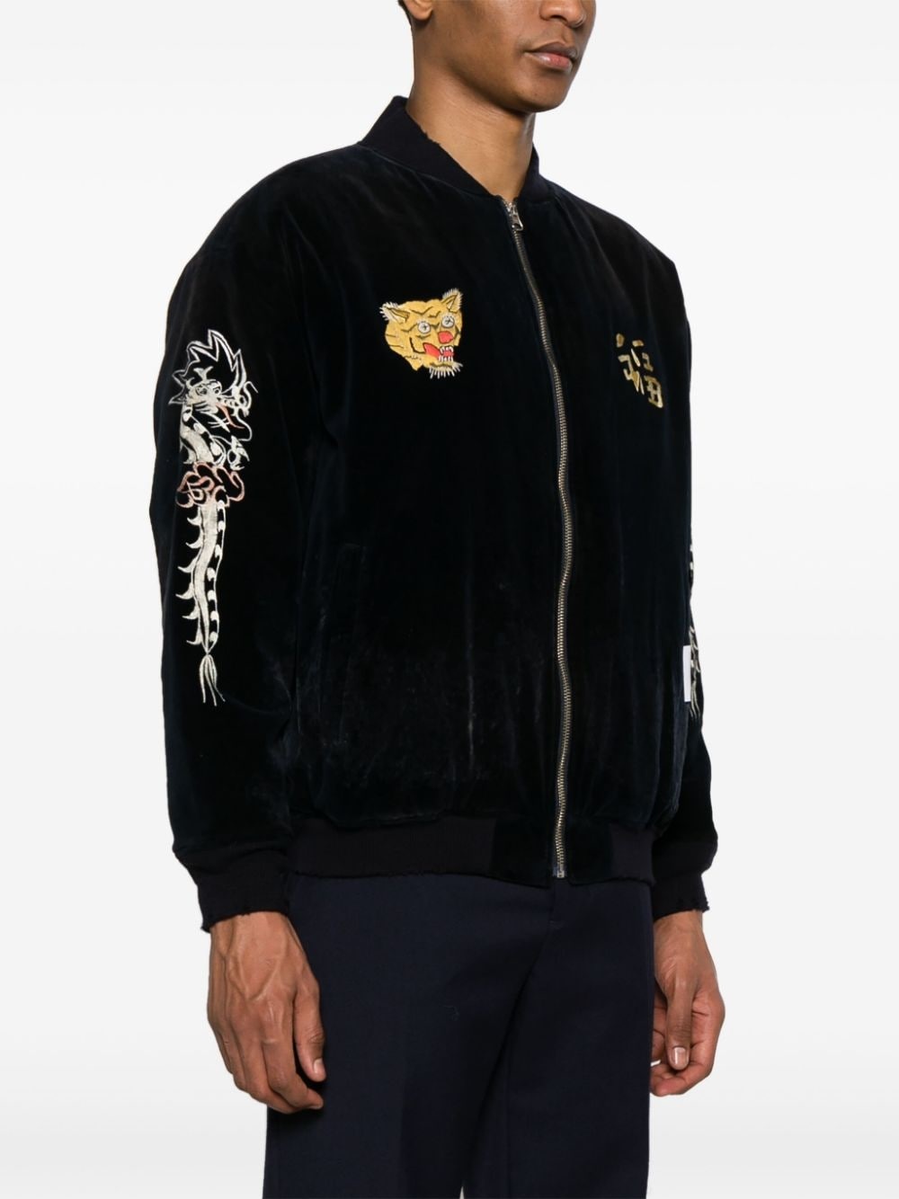 NEIGHBORHOOD Savage velvet bomber jacket | REVERSIBLE