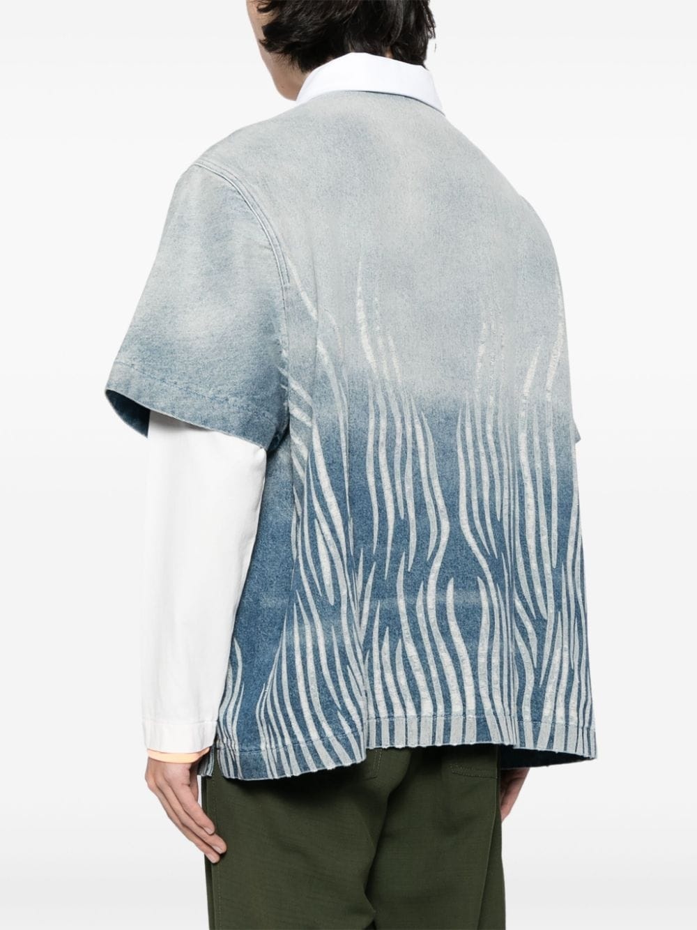 graphic-print organic cotton polo shirt - 4