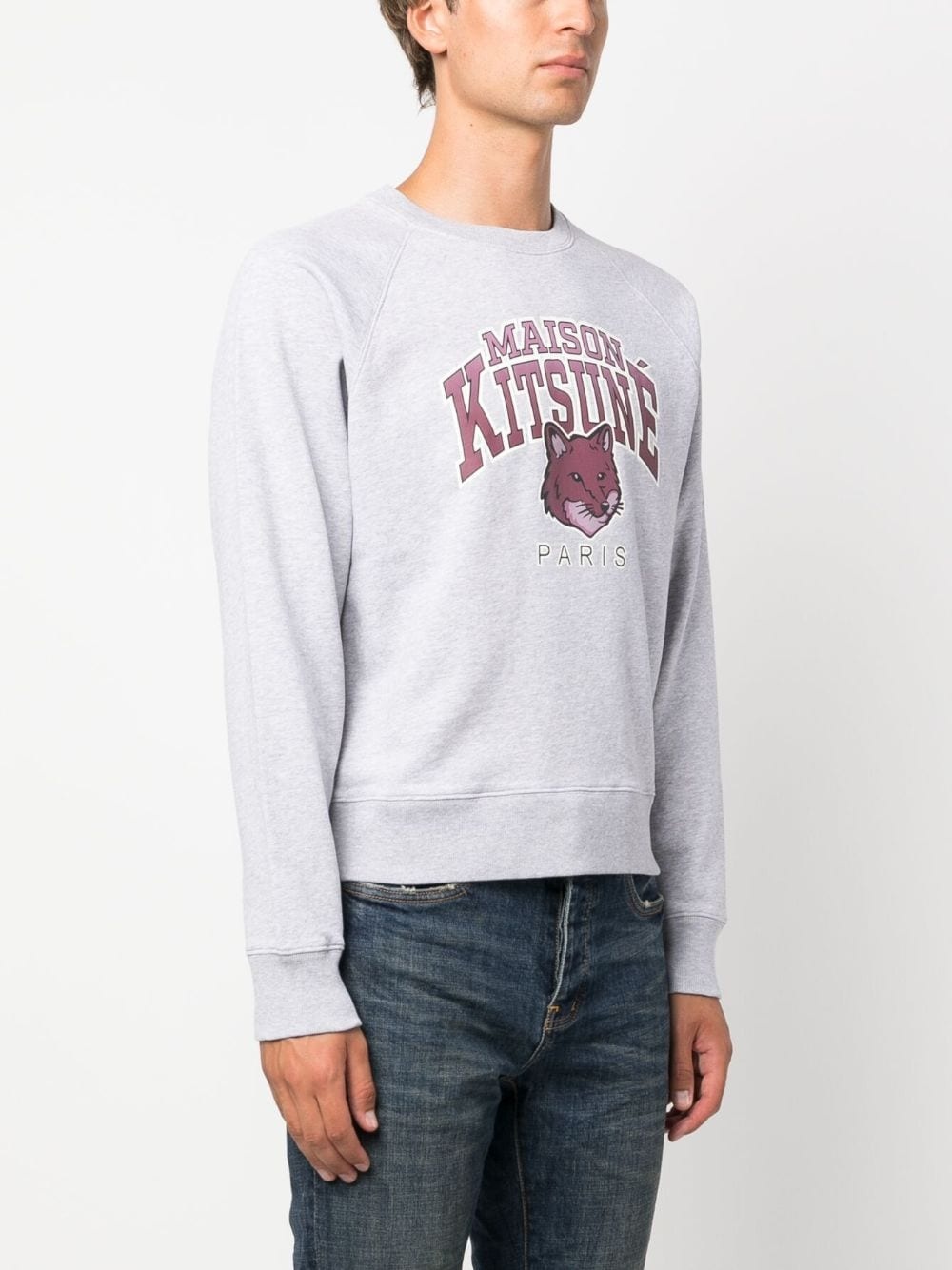logo-print cotton sweatshirt - 3