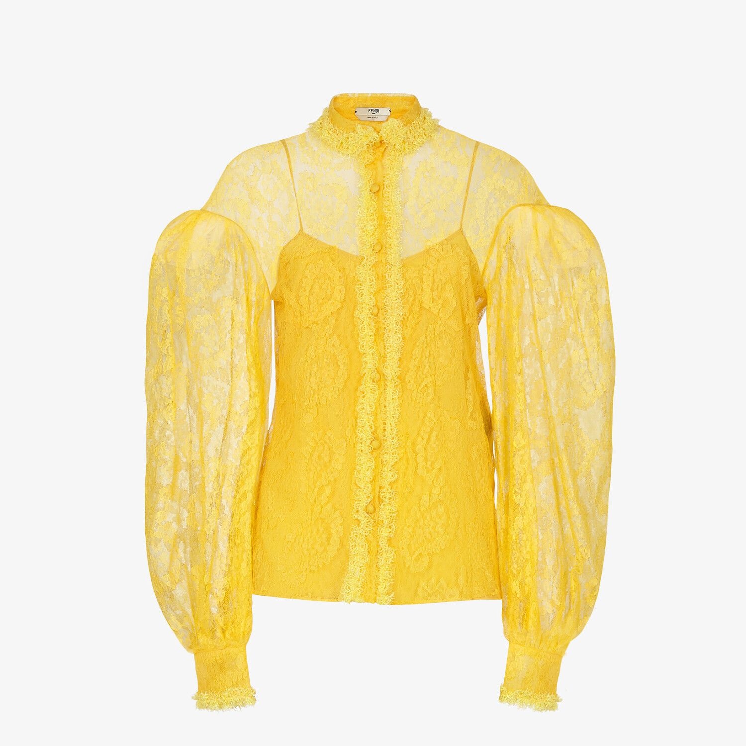 Yellow lace shirt - 1